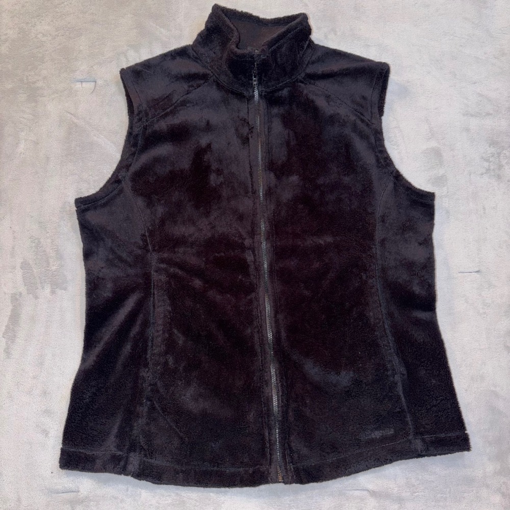 Patagonia Los Gatos Fleece Vest Womens Medium Black Full‎ Zip High Pile 25216